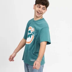 MITCHELL AND NESS Tees & Tanks<Miami Dolphins Vintage Classic Big Logo Tee Unisex