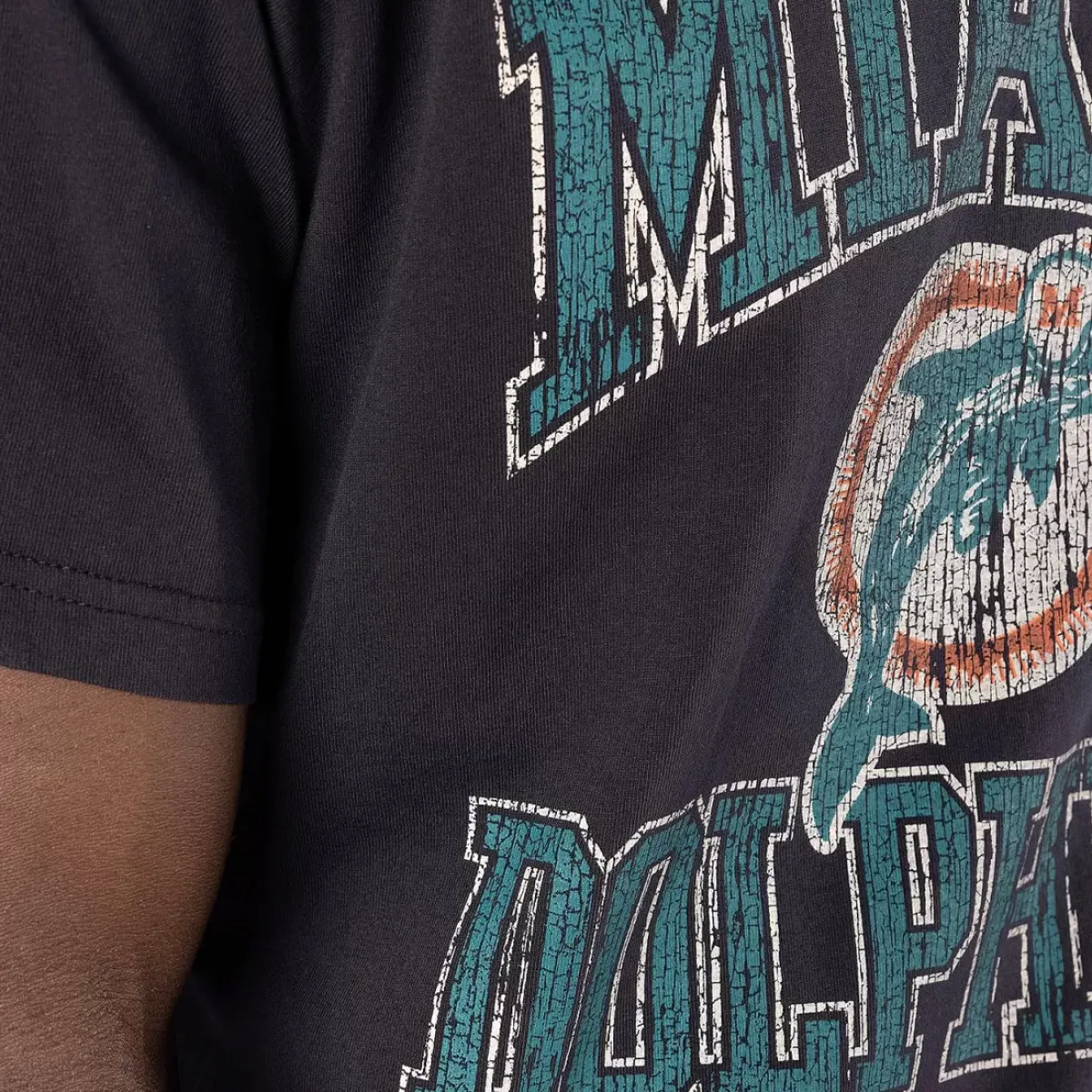 MITCHELL AND NESS Tees & Tanks<Miami Dolphins Vintage Ivy Arch Tee Unisex
