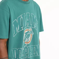 MITCHELL AND NESS Tees & Singlets<Miami Dolphins Vintage Ivy Arch Tee Unisex