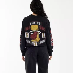MITCHELL AND NESS Tees & Tanks<Miami Heat Long-Sleeve Tee Unisex