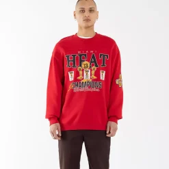 MITCHELL AND NESS Hoodies & Crews<Miami Heat World Champions Crew Unisex