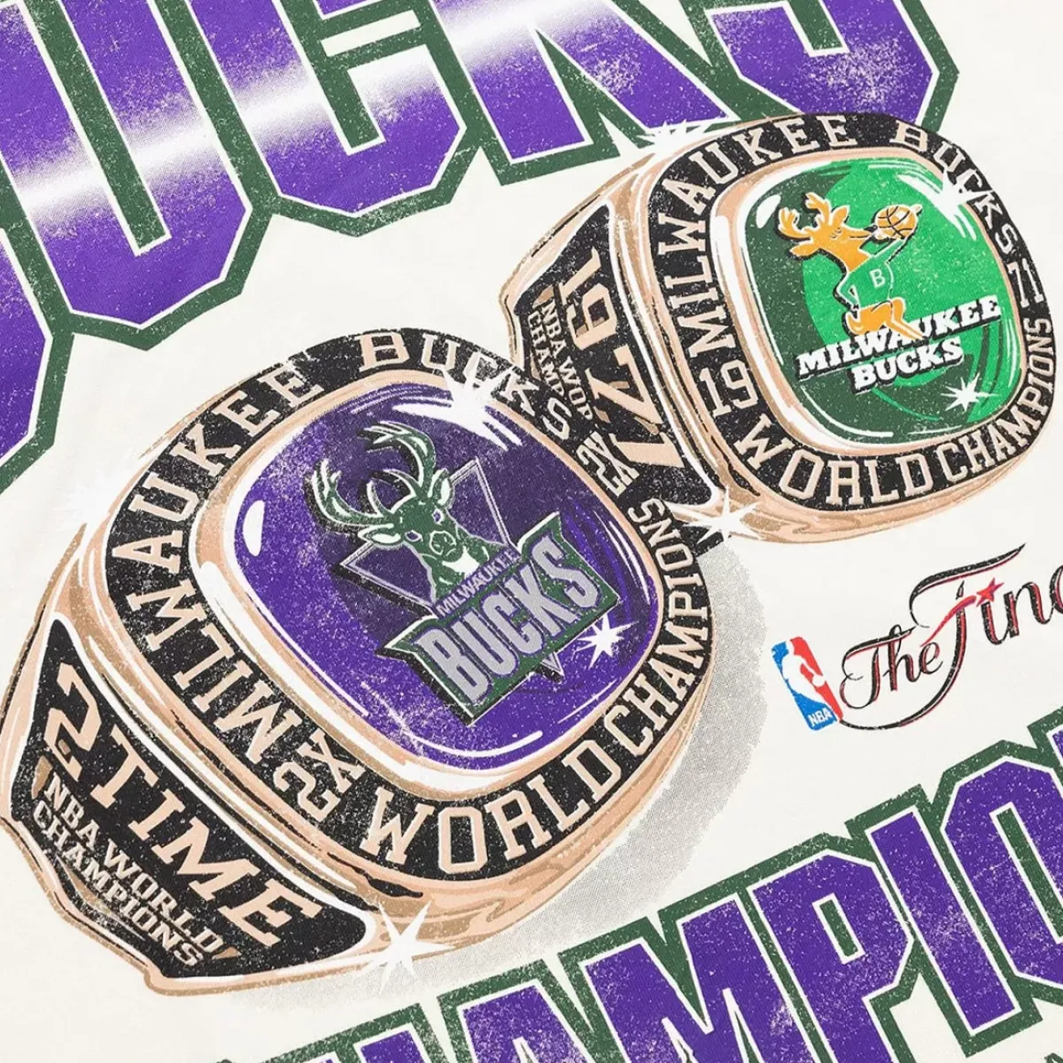 MITCHELL AND NESS Tees & Singlets<Milwaukee Bucks 2021 Champions Tee