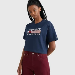 TOMMY HILFIGER Tees & Tanks<Modern Oversized Cropped T-Shirt