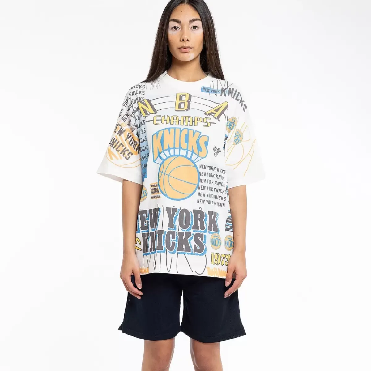 MITCHELL AND NESS Tees & Tanks<New York Knicks Game Over Tee Unisex