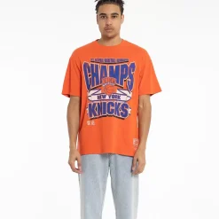 MITCHELL AND NESS Tees & Singlets<New York Knicks The Champs Tee Unisex