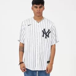 NIKE MLB Tees & Singlets<New York Yankees Official Replica Home Mlb Jersey