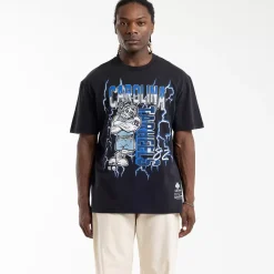 MITCHELL AND NESS Tees & Tanks<North Carolina Tar Heels Lightning Vintage Tee Unisex