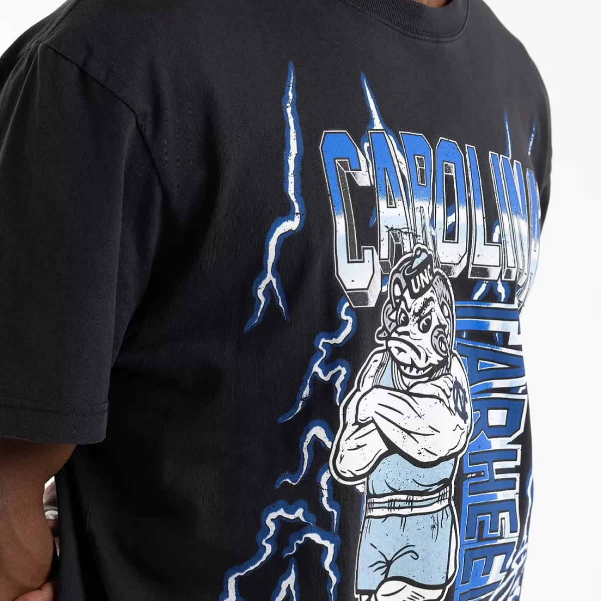 MITCHELL AND NESS Tees & Singlets<North Carolina Tar Heels Lightning Vintage Tee Unisex