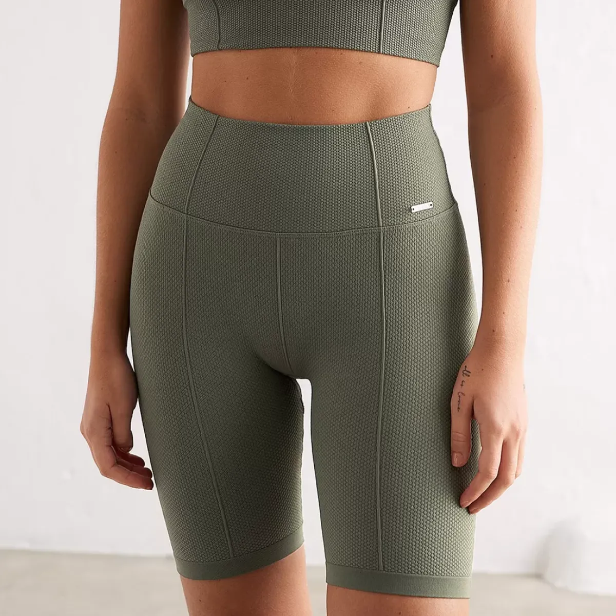 Aim Tights<Olive Luxe Seamless Biker Shorts