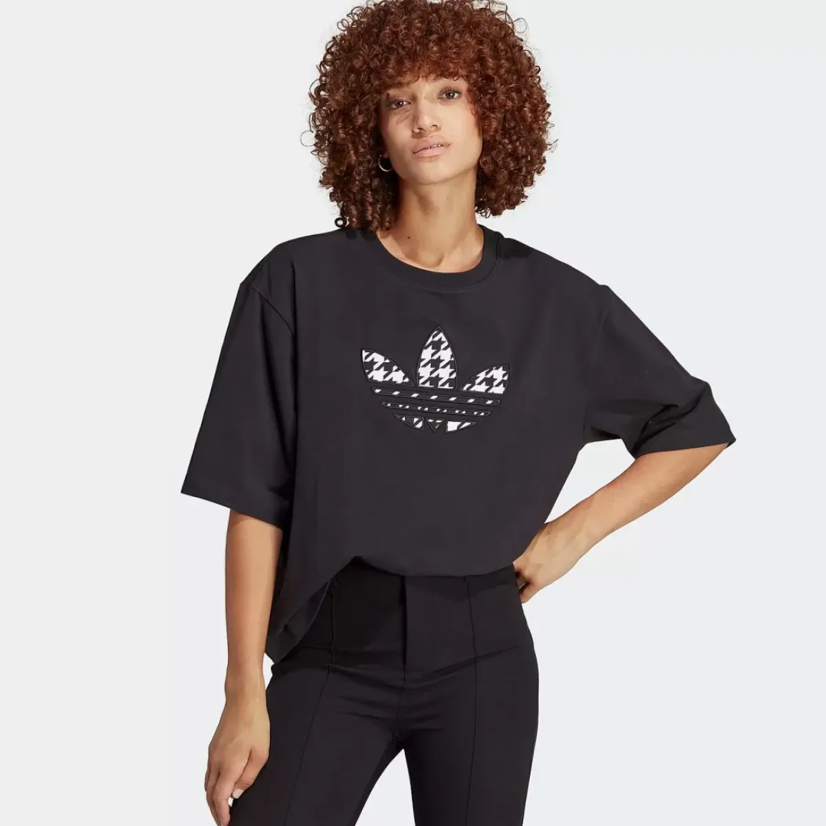 Adidas Originals Tees & Tanks<Original Houndstooth Trefoil Infill Tee