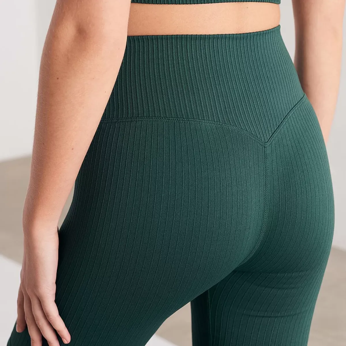 Aim Shorts<Pine Green Ribbed Seamless Biker Shorts