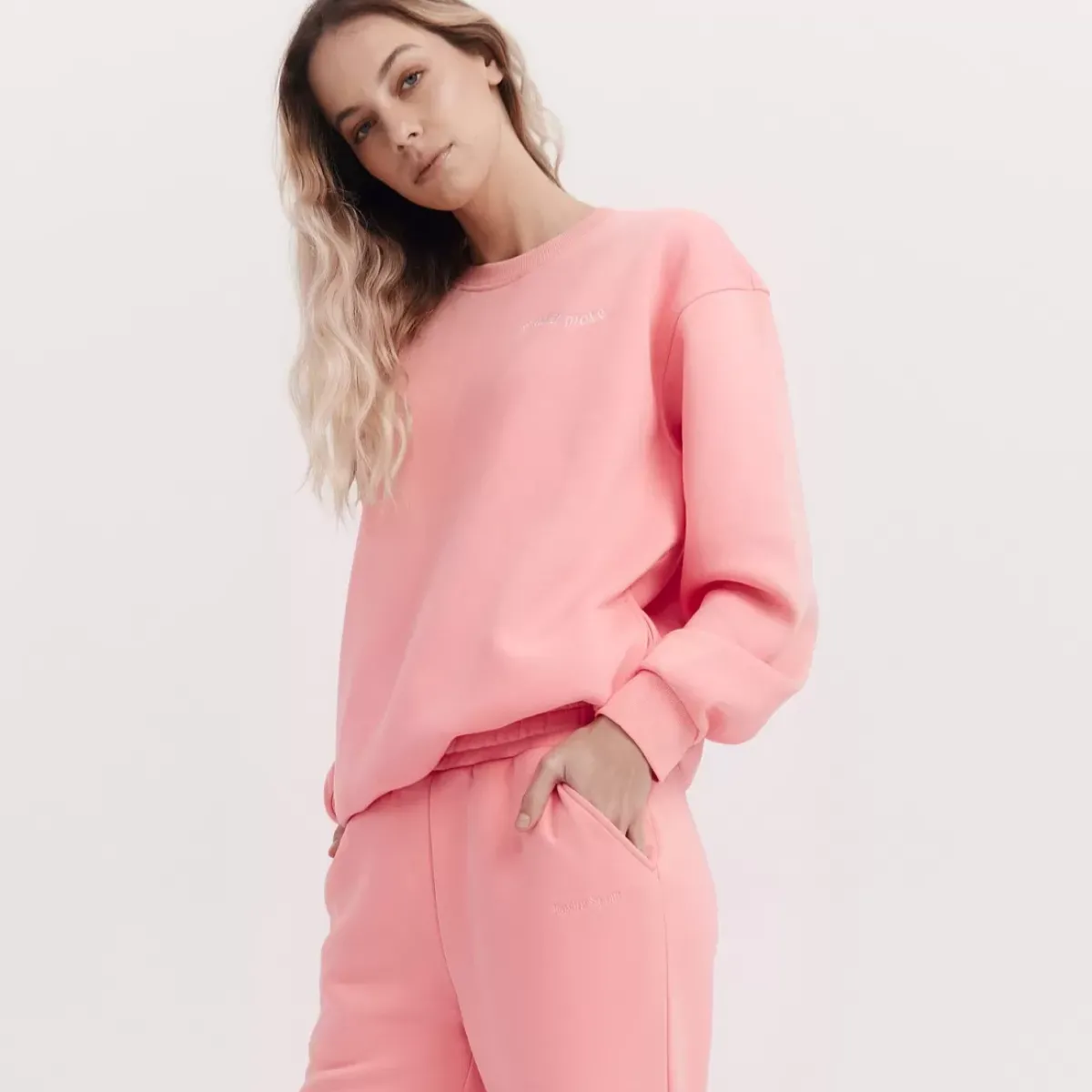Taylor Sport Hoodies & Crews<Pocket Heritage Crew In Rose Pink