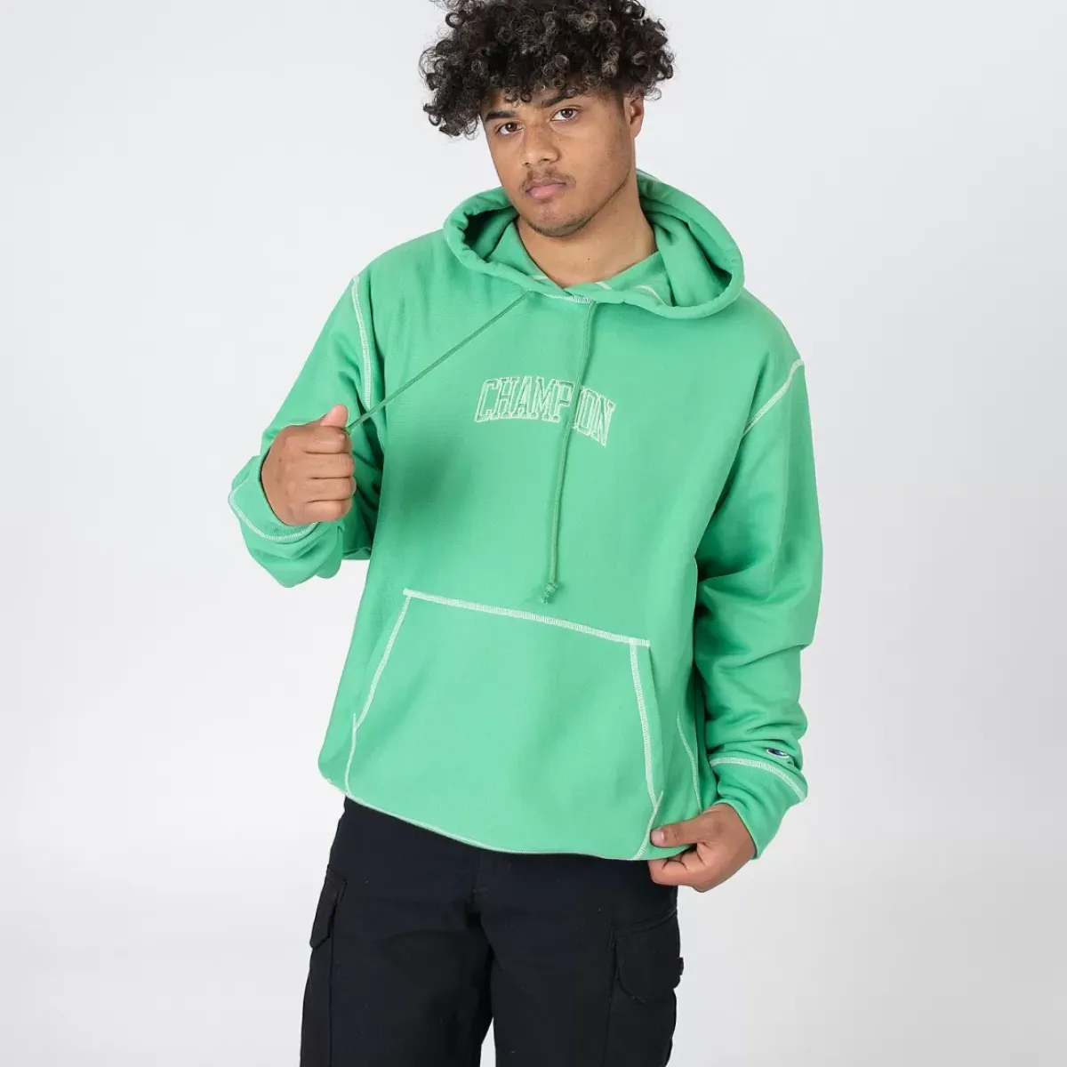 Champion Hoodies & Crews<Raw Contrast Stitch Hoodie