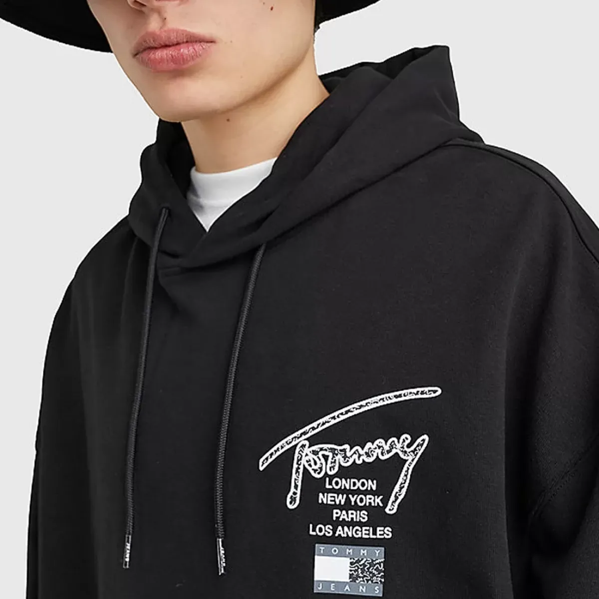 TOMMY HILFIGER Hoodies & Crews<Relaxed Back Logo Terry Hoodie