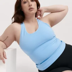 Taylor Sport Tees & Tanks<Ribbed Tank In Sky Blue