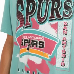 MITCHELL AND NESS Tees & Tanks<San Antonio Spurs Brush Off Tee Unisex