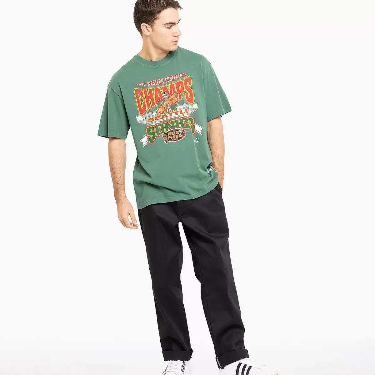 MITCHELL AND NESS Tees & Singlets<Seattle Supersonics 96 Conference Champs Tee Unisex