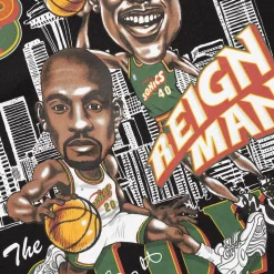 MITCHELL AND NESS Tees & Singlets<Seattle Supersonics Caricature Tee Unisex