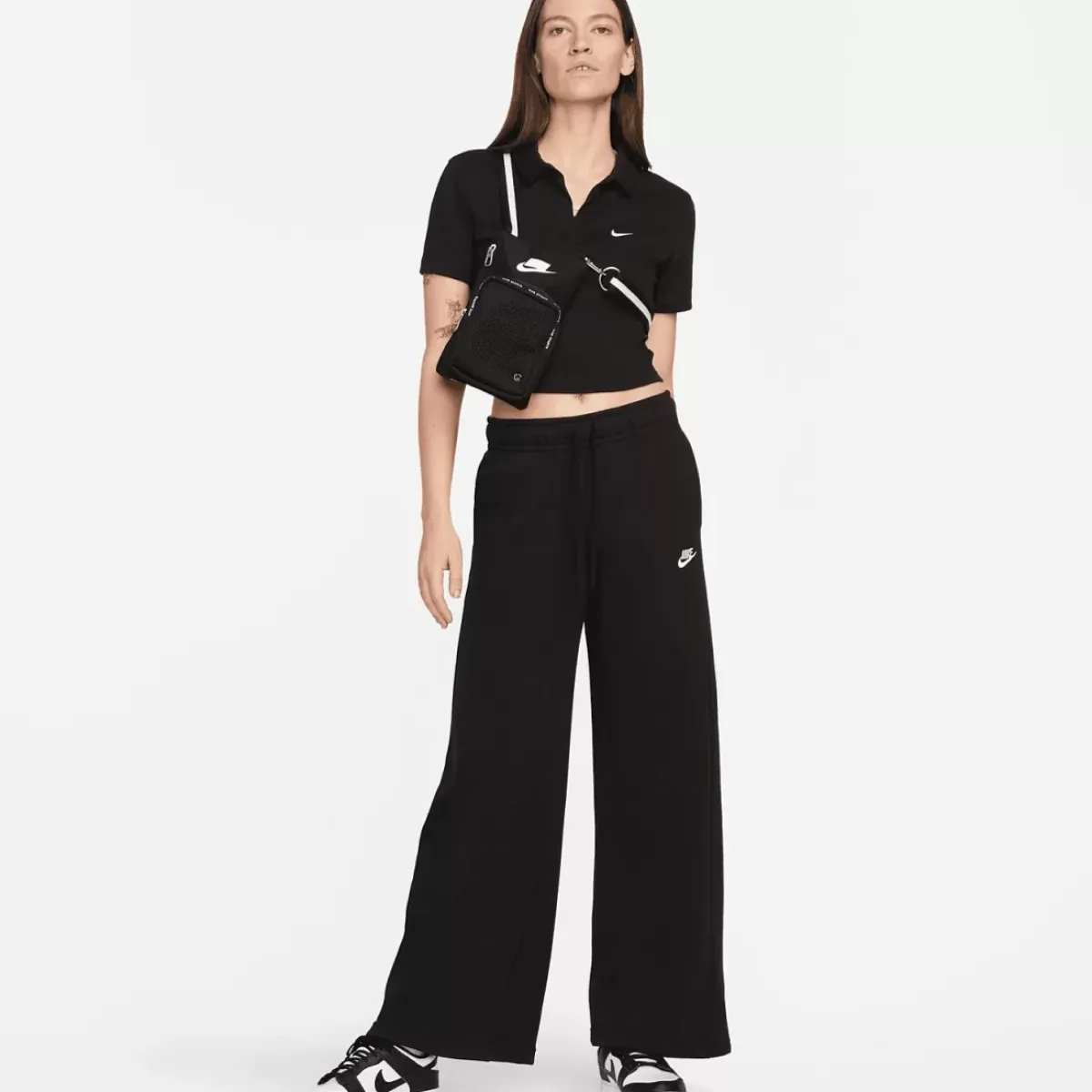 Nike Pants & Sweats<Sportswear Club Fleece Mid-Rise Wide-Leg Sweatpants