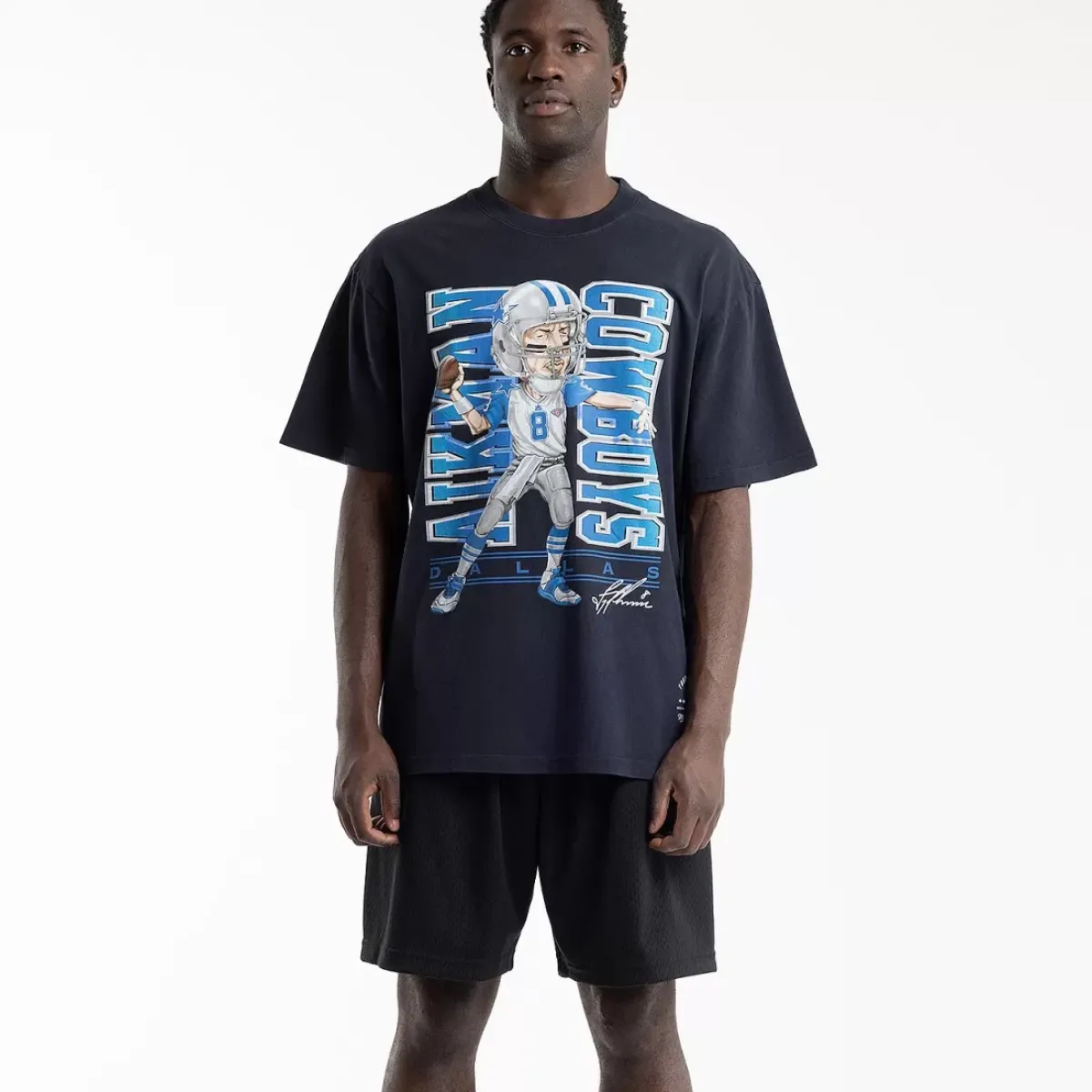 MITCHELL AND NESS Tees & Singlets<Troy Aikman Dallas Cowboys Caricature Tee Unisex