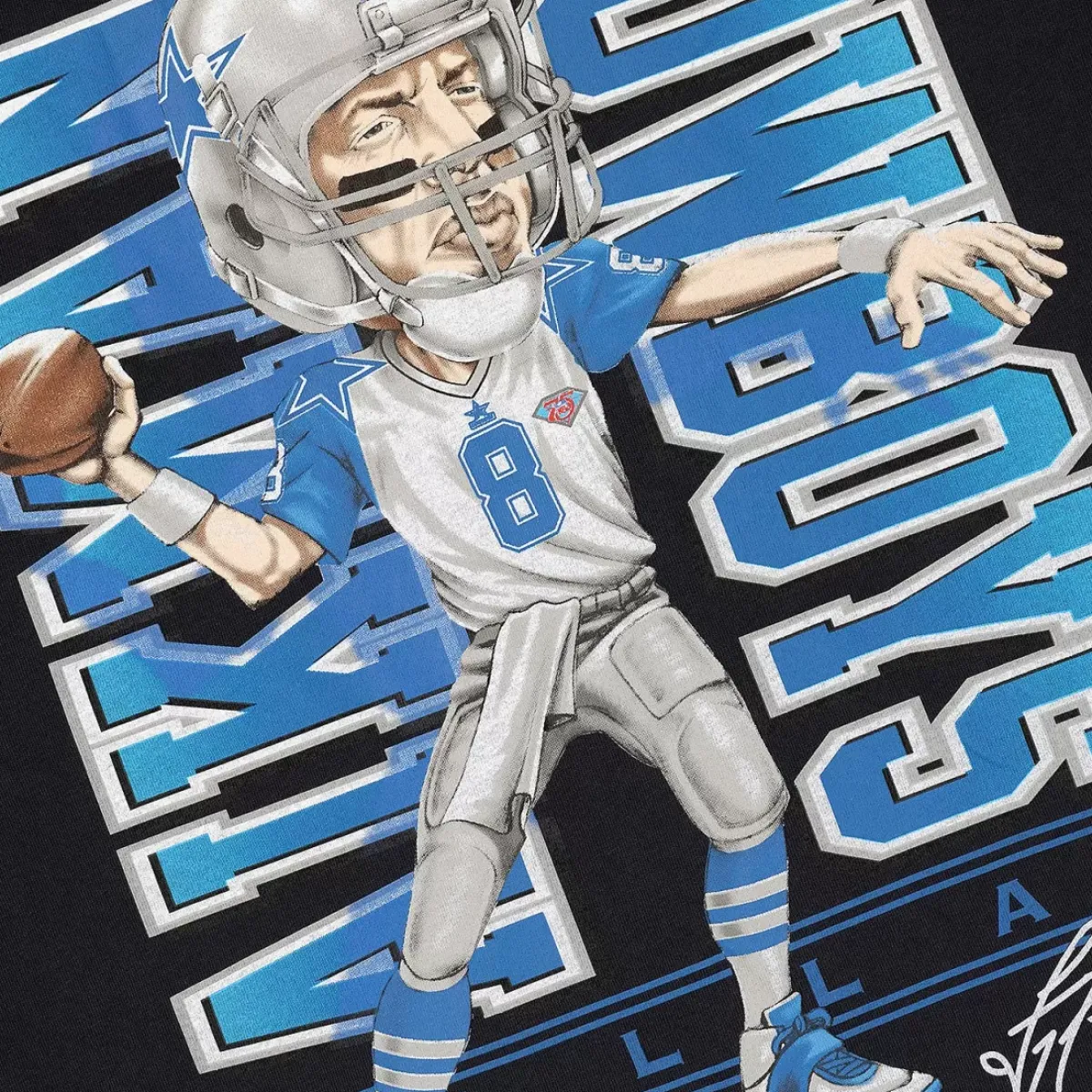MITCHELL AND NESS Tees & Singlets<Troy Aikman Dallas Cowboys Caricature Tee Unisex