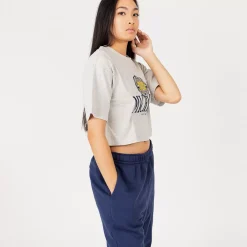 NCAA Tees & Tanks<University Of Michigan Crop Stack Logo Tee