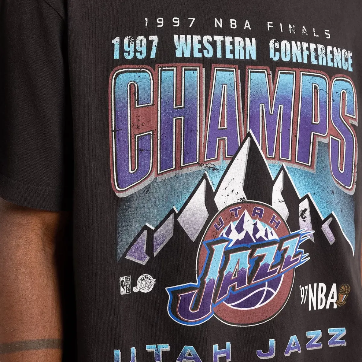 MITCHELL AND NESS Tees & Tanks<Utah Jazz 1997 Western Conference Champ Tee Unisex