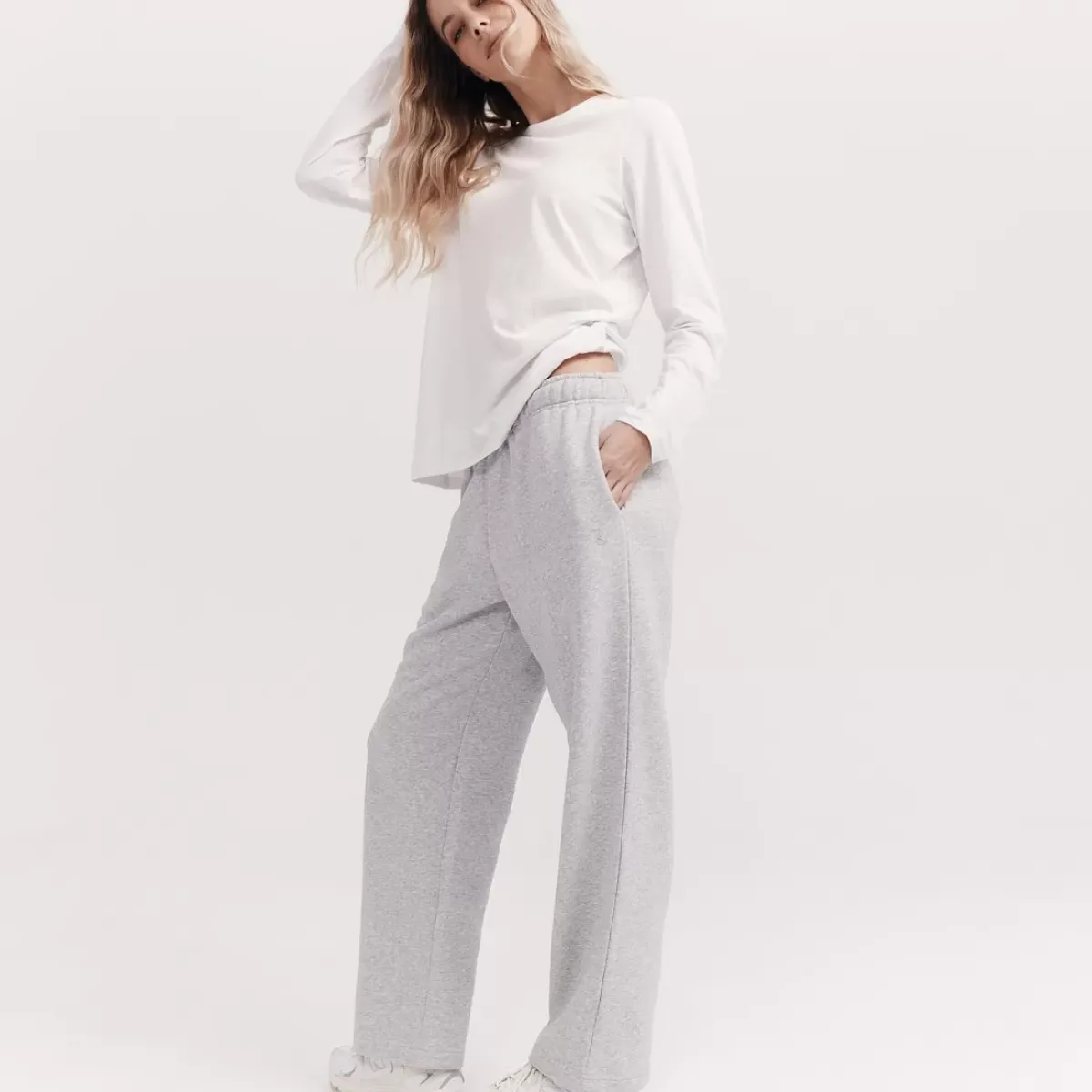 Taylor Sport Pants & Sweats<Wide Leg Sweats In Grey